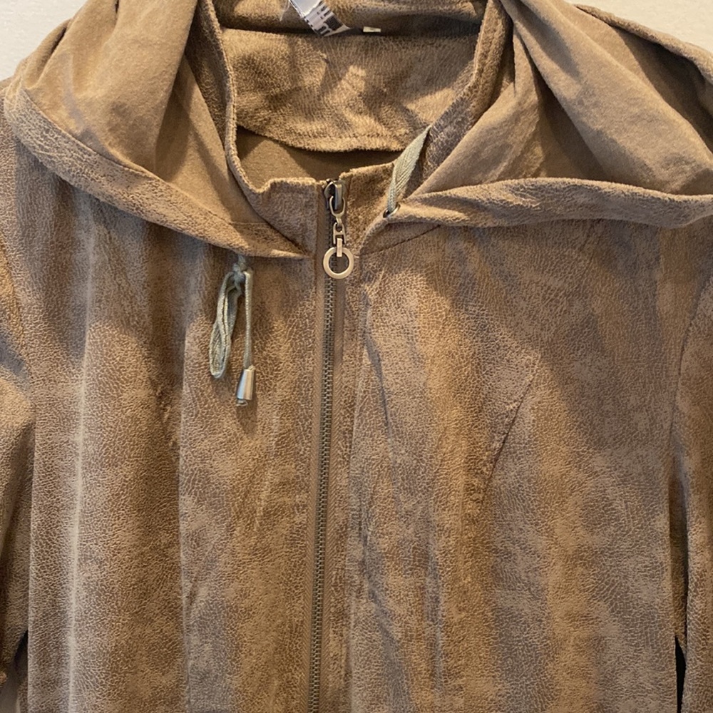 Mills faux suede spring jacket. Size small with high low hem.